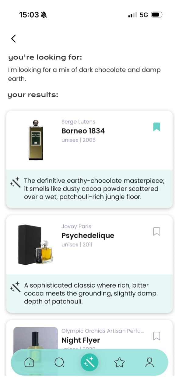 scented.ai magic search results