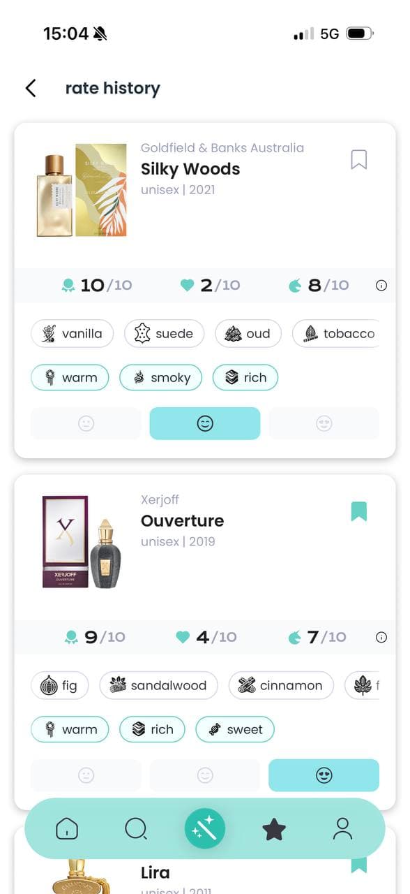 scented.ai fragrance notes and ratings
